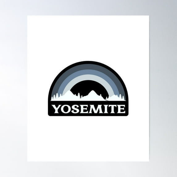 Yosemite National Park Poster Wall Art, Modern Wall Decor For Living Room Bedroom, 8x12 UNFRAMED