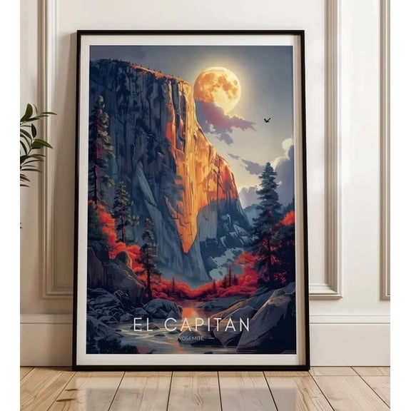 Yosemite National Park Travel Poster Usa Travel Print Wall Art Print Artwork Home Decor Vintage Art Print Cute Birthday Gift Wall Art