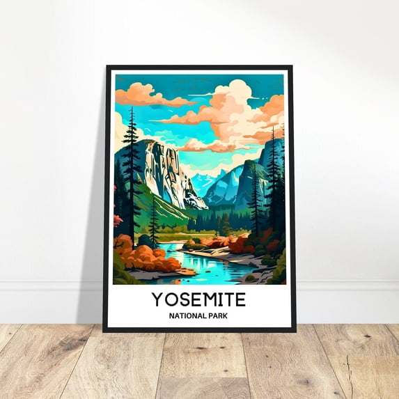 Yosemite National Park Wall Art Print, California Mountain Wilderness ...