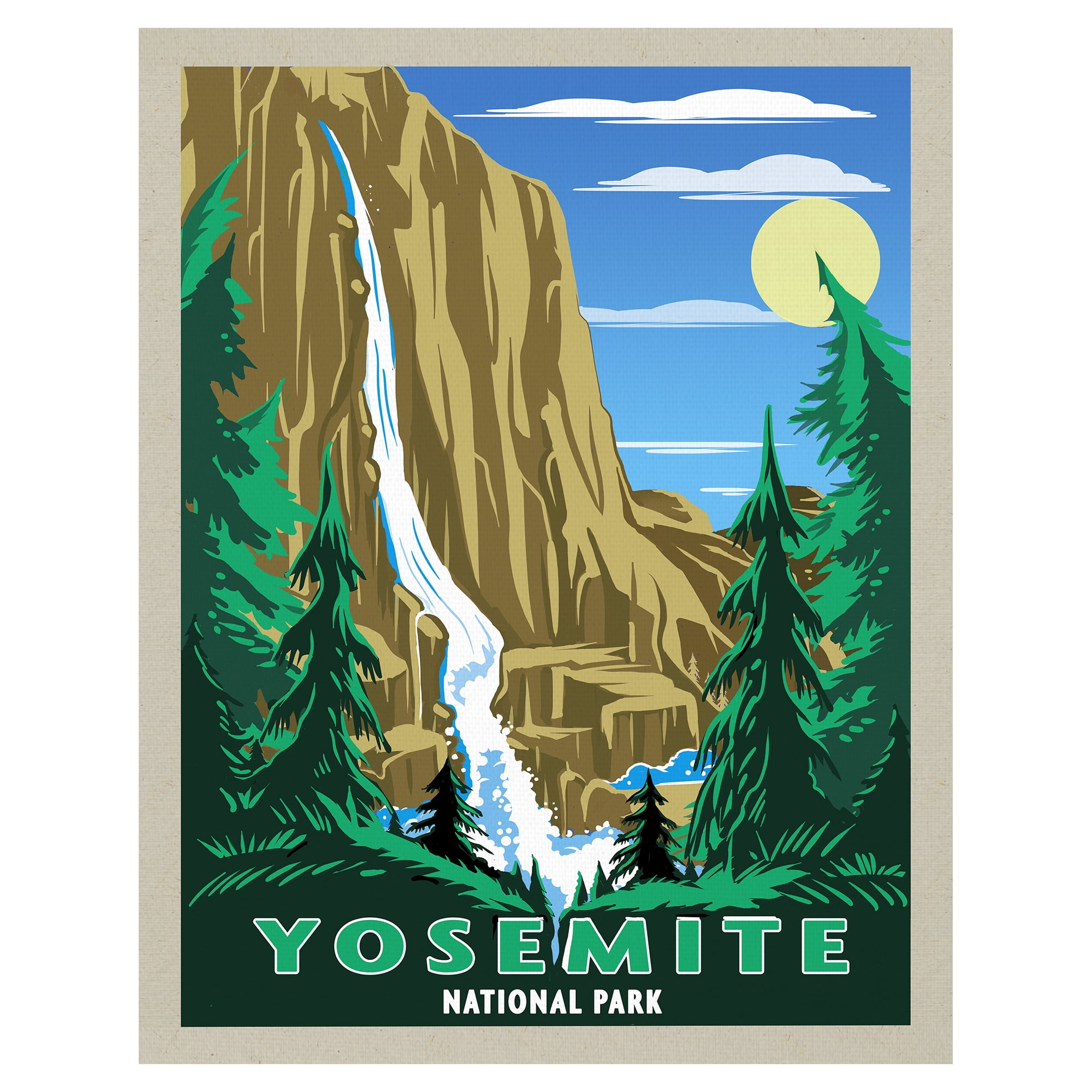 Yosemite National Park by Old Red Truck Canvas Art