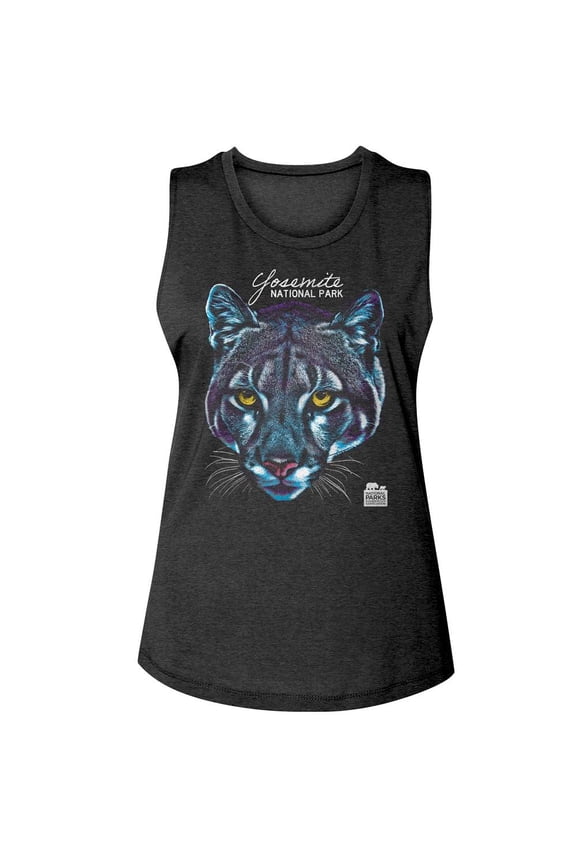 Yosemite Park Cougar Women's Tank (CharcoalHeather, Women'sXL)