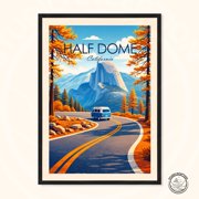 Yosemite Print Half Dome California Travel National Park Wall Art