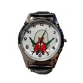 thumbnail image 1 of Yosemite Sam Cartoon Character Black Leather Band Wrist Watch, 1 of 1