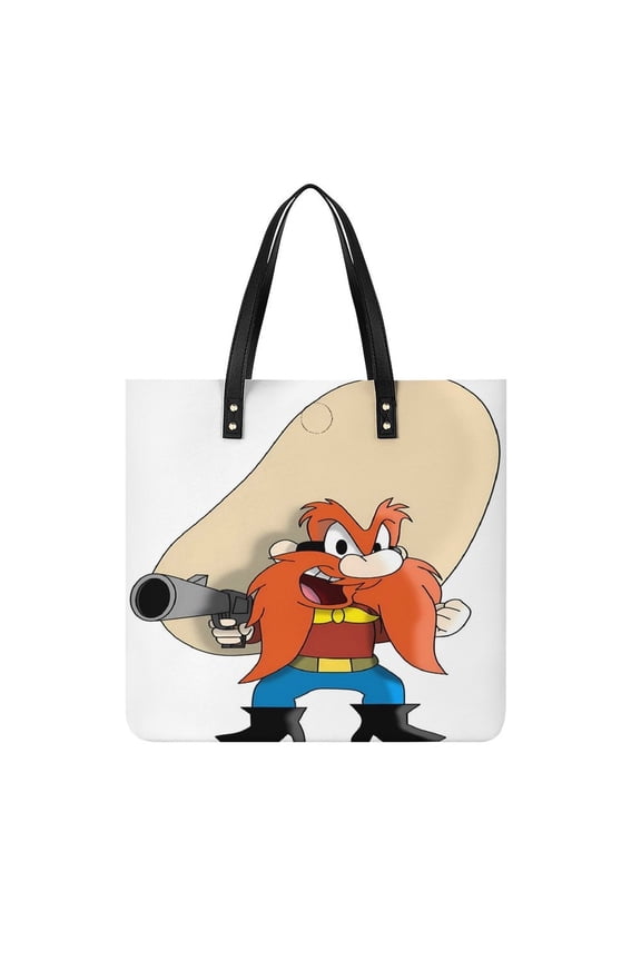 Yosemite-Sam Handbag, Casual PU Leather Tote Bag, Shoulder Handbags with Top Magnetic Snap Closure For Girl Ladies Women Travel Shopping