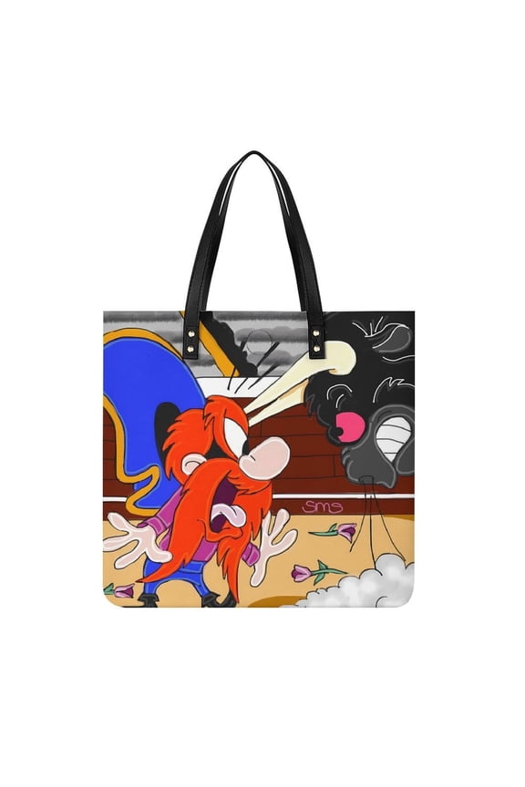 Yosemite-Sam Handbag, Casual PU Leather Tote Bag, Shoulder Handbags with Top Magnetic Snap Closure For Girl Ladies Women Travel Shopping