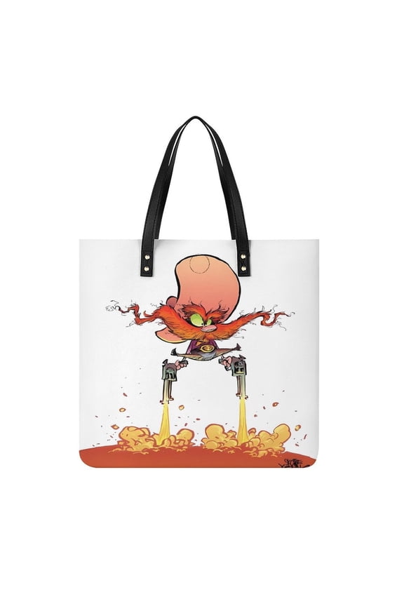 Yosemite-Sam Handbag, Casual PU Leather Tote Bag, Shoulder Handbags with Top Magnetic Snap Closure For Girl Ladies Women Travel Shopping