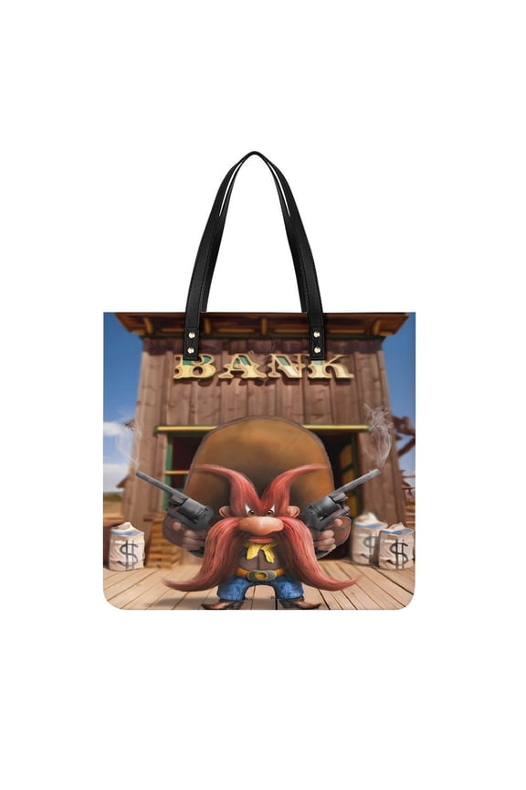 Yosemite-Sam Handbag, Casual PU Leather Tote Bag, Shoulder Handbags with Top Magnetic Snap Closure For Girl Ladies Women Travel Shopping