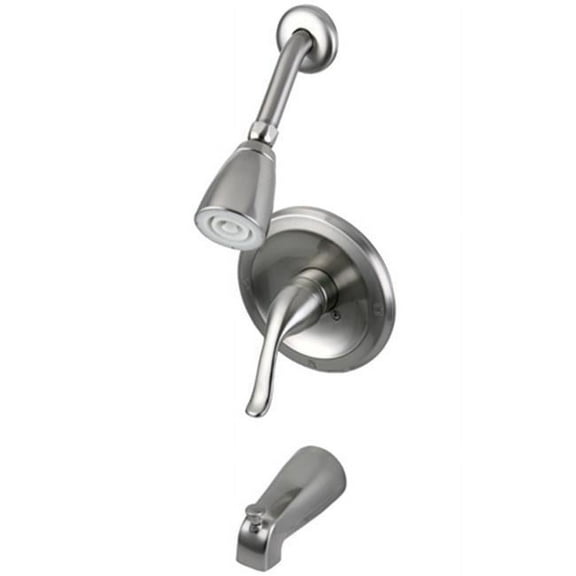 Yosemite Single Handle Tub Shower Faucet, Satin Nickel