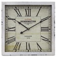 thumbnail image 1 of Yosemite Square Skip Movement Wood Wall Clock with Distressed Off White Frame, 1 of 14