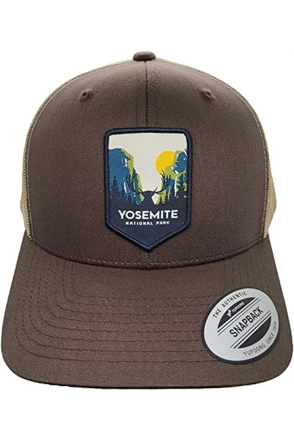 Yosemite Trucker Hat w/National Park Patch (Brown/Tan)