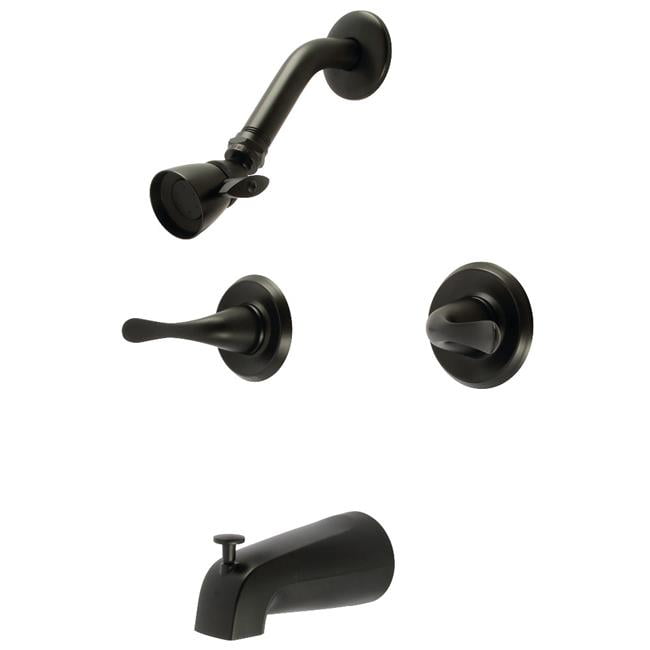 Yosemite TwoHandle Tub Shower Faucet, Matte Black