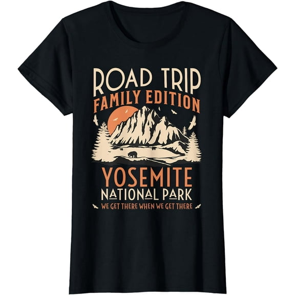 Yosemite US National Park Family Road Trip Vacation T-Shirt