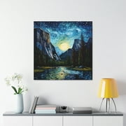 Yosemite Valley Art Painting Yosemite Canvas Print Van Gogh Starry Night