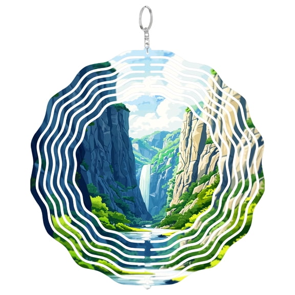Yosemite Valley Nature View 3D Wind Spinner Stainless Steel Yard Art National Park Adventure Gift