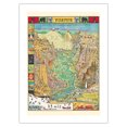 thumbnail image 1 of Yosemite Valley - Vintage Pictorial Map by Jo Mora c.1931 - Bamboo Fine Art 290gsm Paper Print (Unframed) 24x32in, 1 of 4