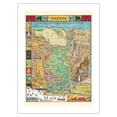 thumbnail image 1 of Yosemite Valley - Vintage Pictorial Map by Jo Mora c.1931 - Bamboo Fine Art 290gsm Paper (Unframed) 12x16in, 1 of 4
