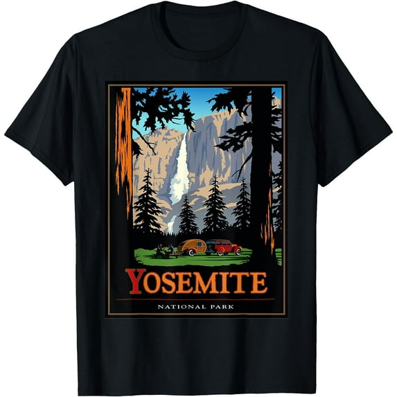 Yosemite Vintage National Park Unisex T-Shirt for Men Women Kids Toddler