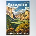 thumbnail image 1 of Yosemite Vintage Poster Poster Wall Art, Modern Wall Decor For Living Room Bedroom, 16x24 UNFRAMED, 1 of 3