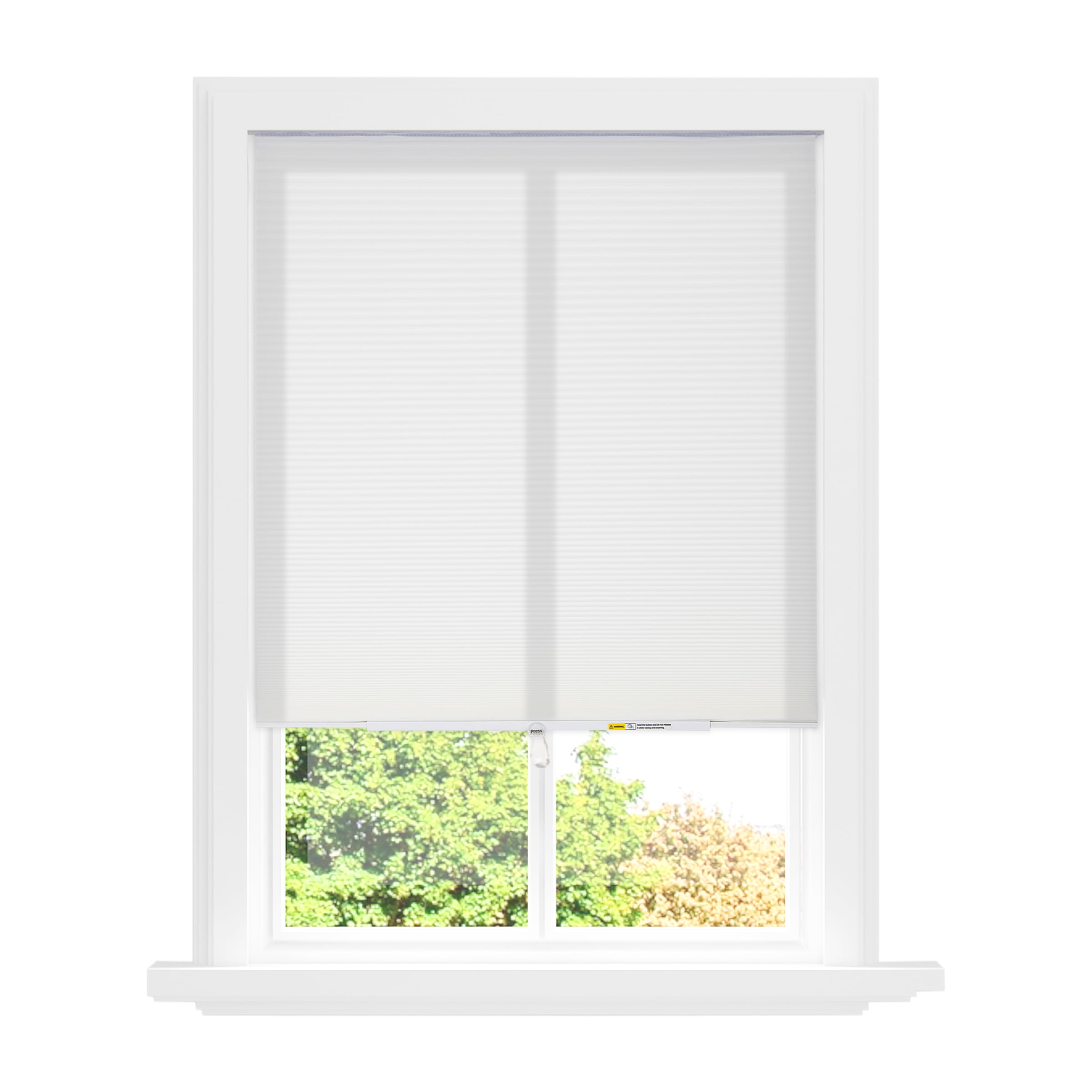 Yoshade Blackout Cellular Window Shades - Easy Install, Customizable Honeycomb Blinds for Room Darkening & Thermal Insulation - No Tools Required (White, 39 x 64)