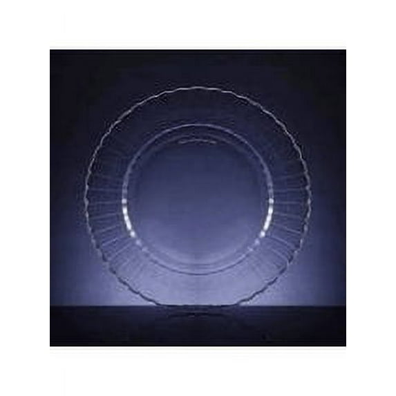 EMI Yoshi Clear Plastic Scalloped 10" Party Plates 18 Count