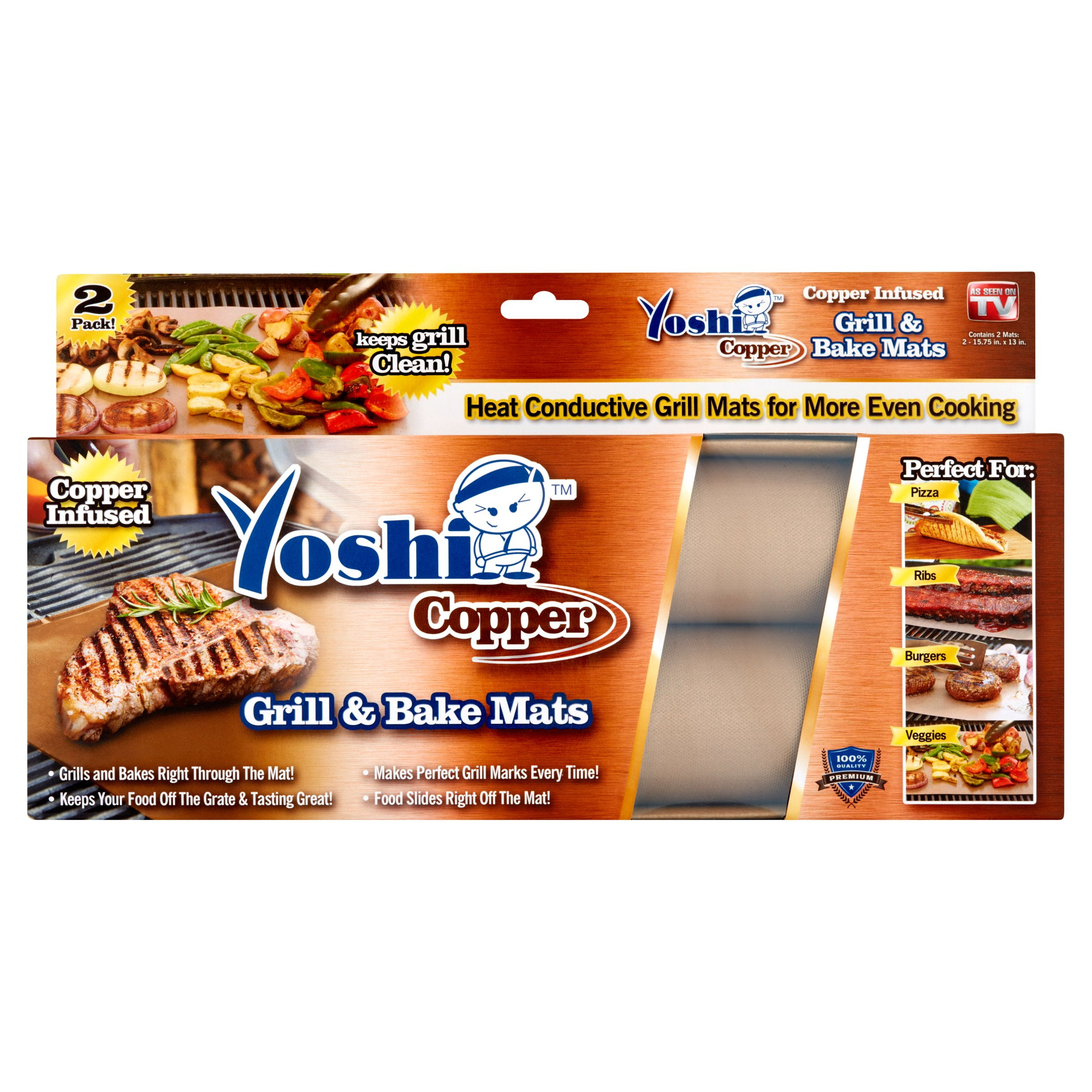 Yoshi Copper Grill Mat 2 count