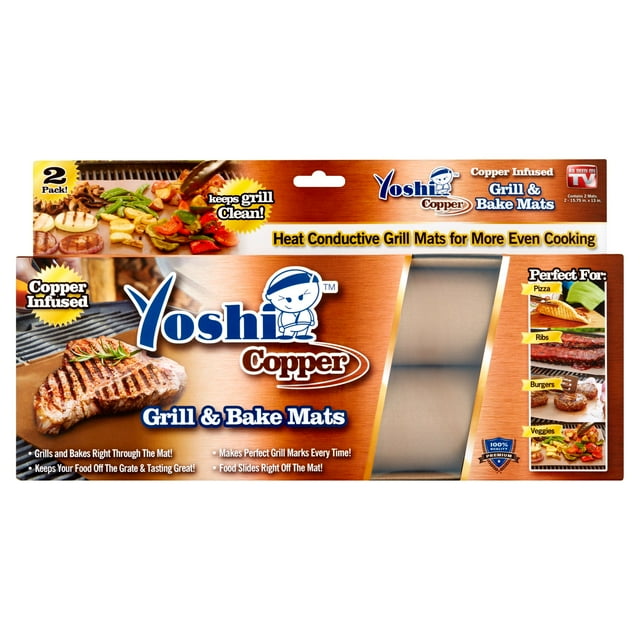 Yoshi Copper Grill Mat, 2 count