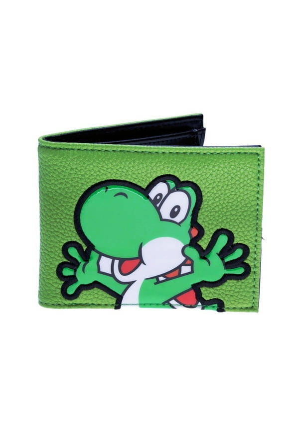 Yoshi Game Character Themed Green Bi-Fold Wallet