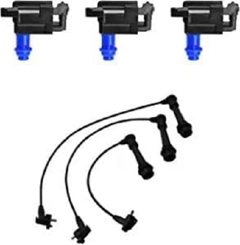 Yoshi Motors Pack of 3 Ignition Coil With Wireset Replacement For Lexus
