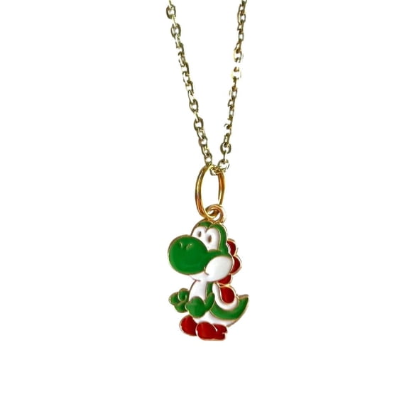 Yoshi Pendant Necklace Mario Game Jewelry