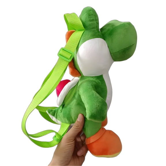 Yoshi Plush Backpack, 35cm Dinosaur Stuffed Animal Toy Doll, Soft Cartoon Character Backpack
