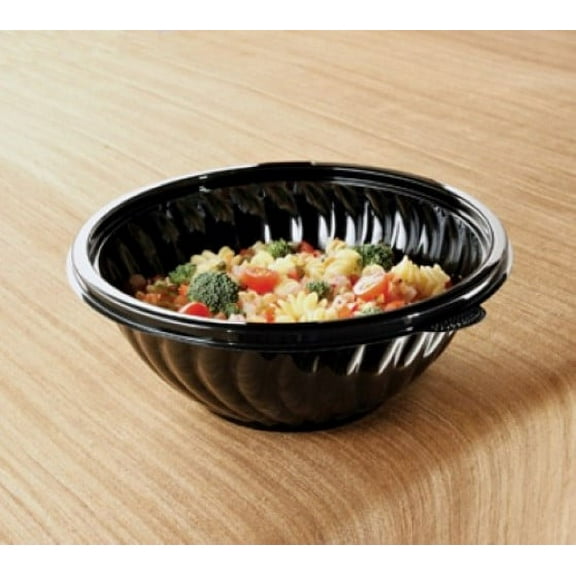 Yoshi Ware EMI PrepServe Pet Black Bowl, 80 Ounce - 25 per case.