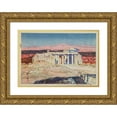 thumbnail image 1 of Yoshida Hiroshi 24x18 Gold Ornate Framed and Double Matted Museum Art Print Titled - Ancient Ruins of Athens (1925), 1 of 4