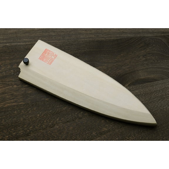Yoshihiro Natural Magnolia Wooden Blade Protector Saya Cover for Deba Fish Fillet Knife (6" (150mm))