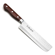 Yoshihiro VG10 16 Layer Hammered Damascus Stainless Steel Nakiri Vegetable Knife 6.5 165mm