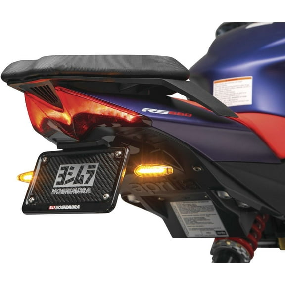 Yoshimura Fender Eliminator Kit with LED Tail Light & License Plate Frame, Black Anodized Aluminum, Stainless Steel Bracket (070BG193000)