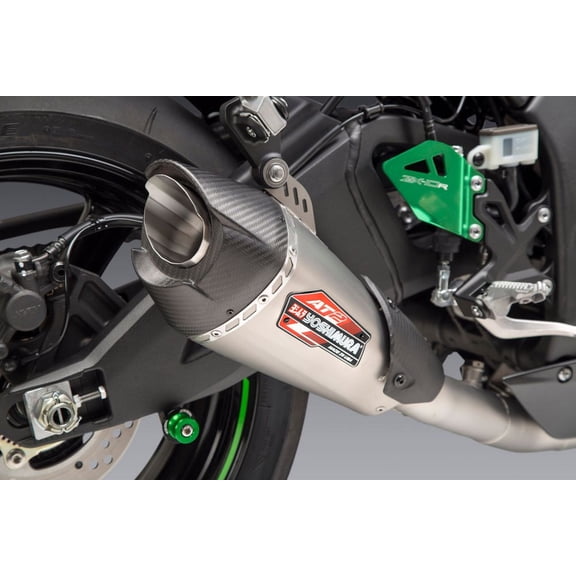Yoshimura 14183CP520 AT2 Race Series 3/4 Slip-On - Stainless Steel Muffler - Carbon Fiber End Cap