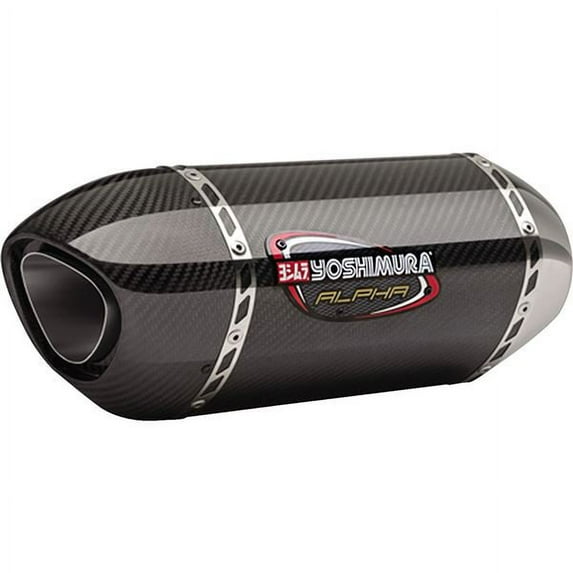 Yoshimura Alpha Stainless Slip-On Exhaust with Carbon Fiber Muffler Suzuki GSX-R600 | GSX-R750 2011-2020