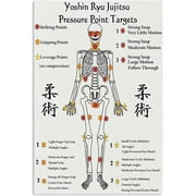 Yoshin Ryu Jujitsu Infographic Metal Sign Jiu-jitsu Knowledge Posters For Club Jiu-jitsu Lovers Home Office Bar Plaque Wall D cor 8x12 inches