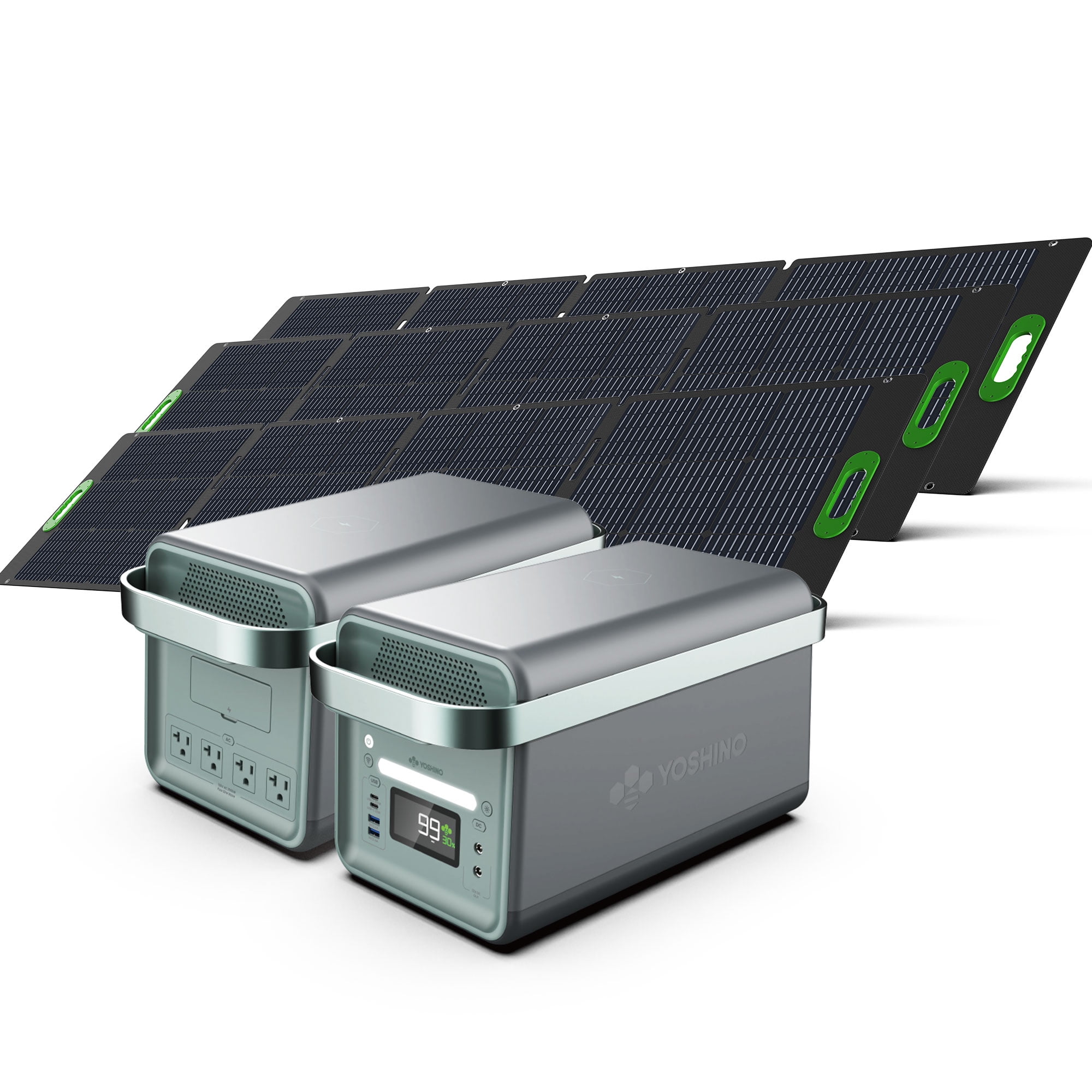 Solid State Solar Panel Yoshino B2000 SST 11-Port Solid-State Solar Generator 1326Wh, 2000W ...