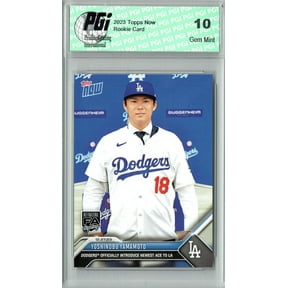 Yoshinobu Yamamoto 2023 Topps Now #OS-25 Dodgers Newest Ace Rookie Card PGI 10