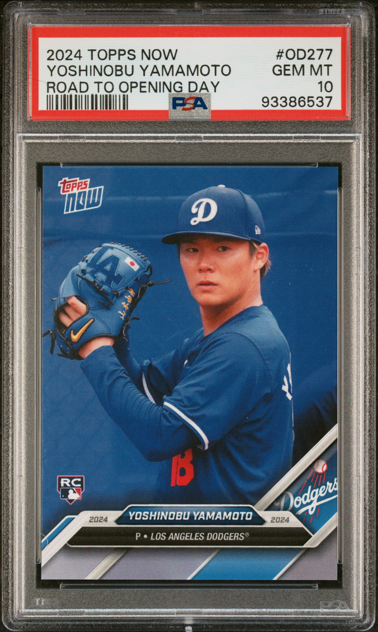 Yoshinobu Yamamoto Dodgers 2024 Topps Now Road To Opening Day Rookie