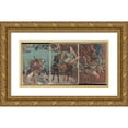 thumbnail image 1 of Yoshisada 18x11 Gold Ornate Wood Frame and Double Matted Museum Art Print Titled - A Warlike Encounter (19th Century), 1 of 4
