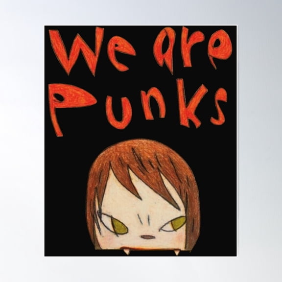 Yoshitomo Nara _Quot_We Are Punks_Quot_ Poster Wall Art, Modern Wall Decor For Living Room Bedroom, 24x36 UNFRAMED