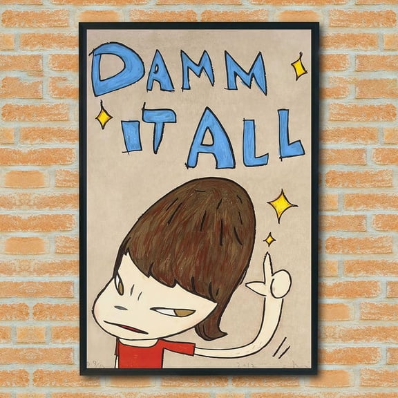 Yoshitomo Nara Vintage Wall Art Print Feminine Home Decor Gift 24x36 UNFRAMED