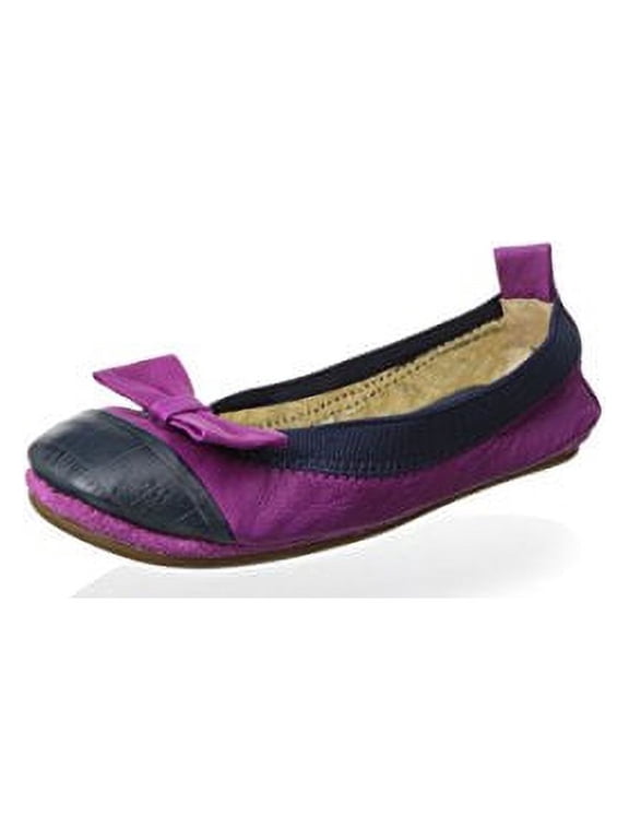 Samara Two Tone Orchid Midnight with Bow Bendable Ballet Flat Size 13C