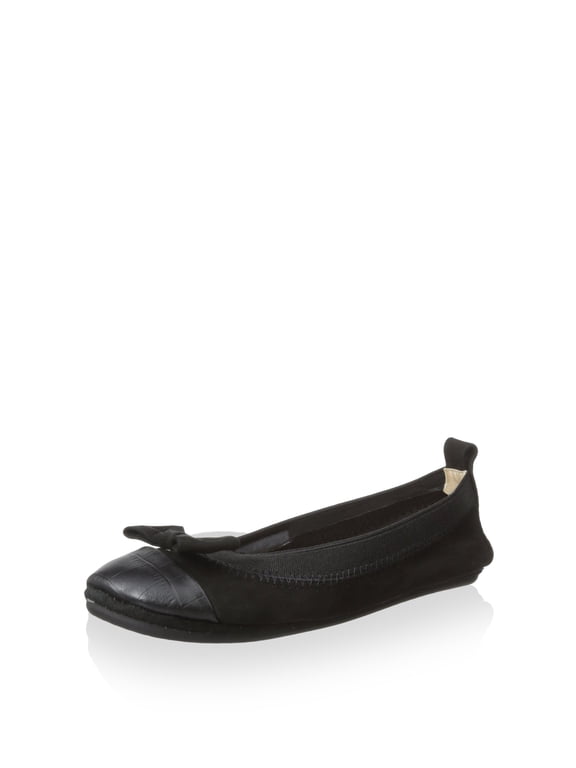 Samara Two Tone with Black Bow Bendable Ballet Flat Size 13C