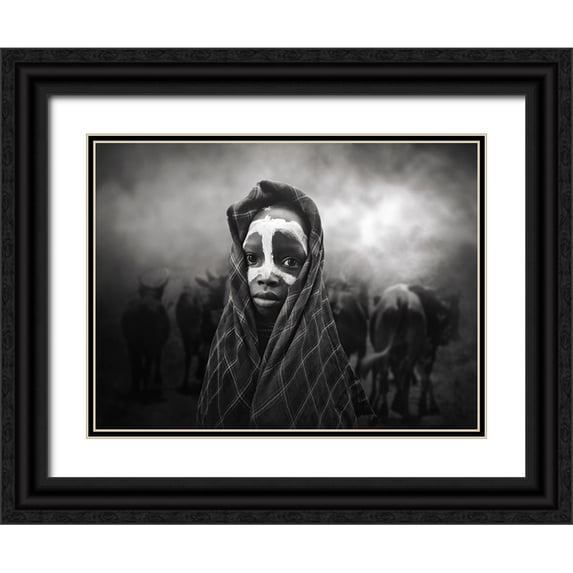 Yosifov, Svetlin 18x15 Black Ornate Wood Framed with Double Matting Museum Art Print Titled - Caro Boy