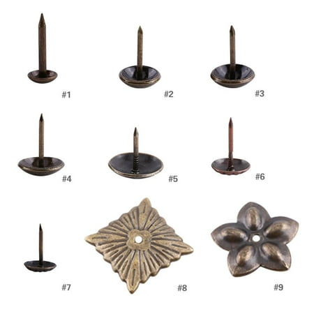 Yosoo 100pc Vintage Upholstery Nails Bronze Metal Tags Furniture Sofa Shoe Door Decorative Tack Stud,Decorative Tack Stud,Furniture Sofa Shoe Door