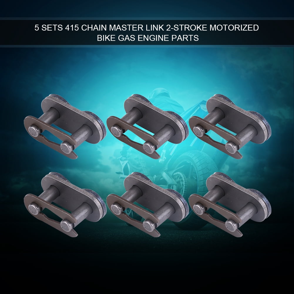 Yosoo 5Pcs 415 Chain Master Link Bike Kit Set 2Stroke Motorized Bike