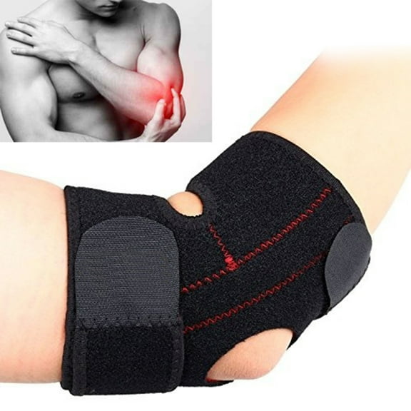 Yosoo Adjustable Elbow Support Brace, Breathable Neoprene, Black